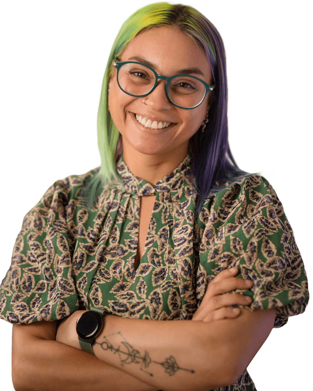 Cutout image of Joa Garcia, owner of Prism Consulting.